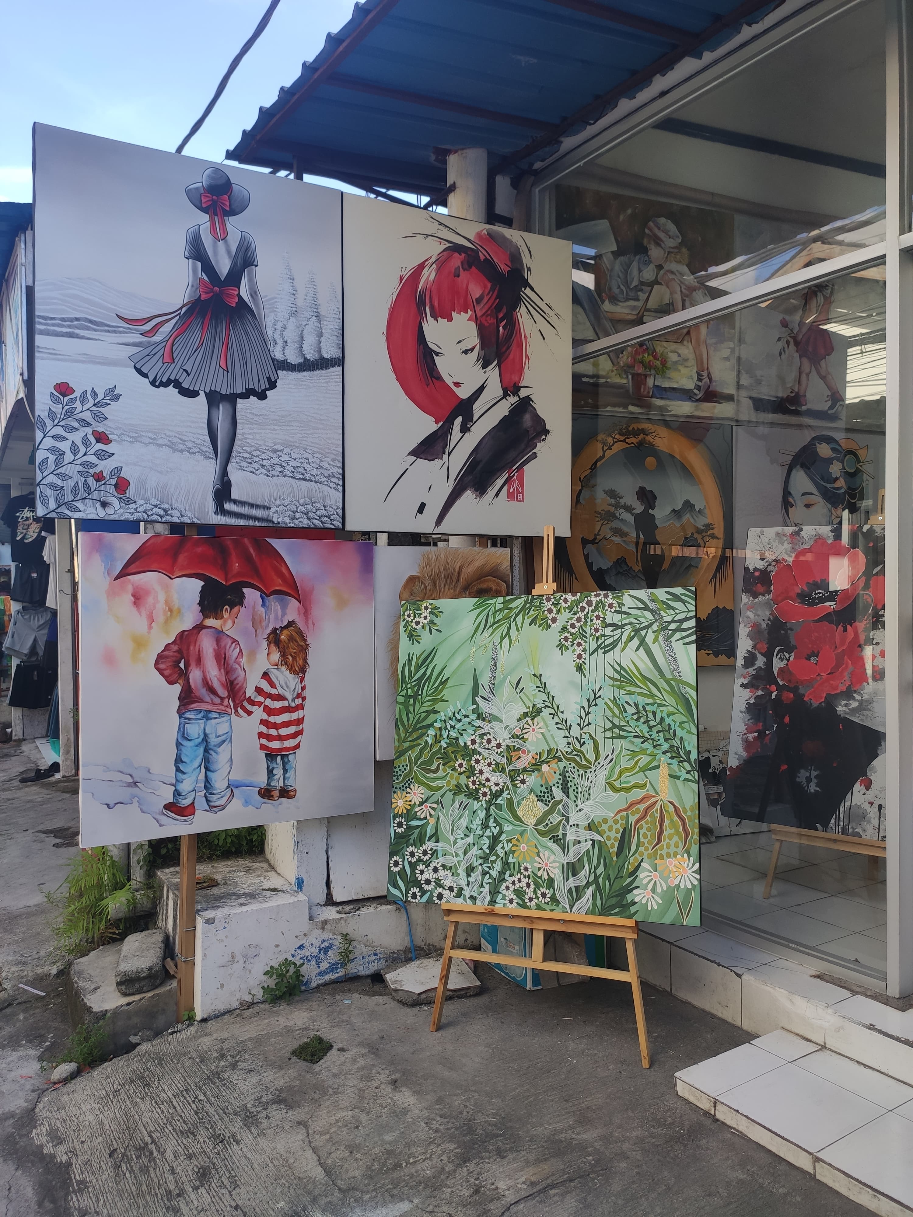 Modern abstract painting featured at Aestha Art Gallery in Kuta